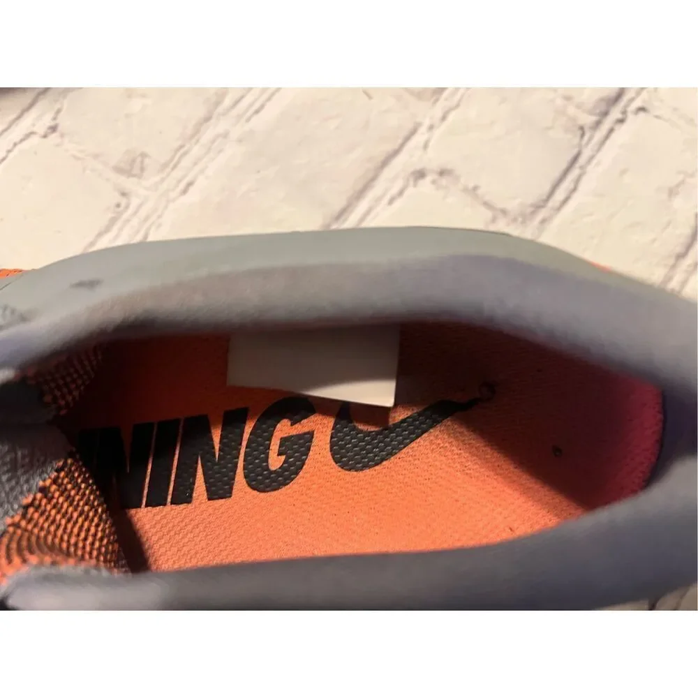Nike Women's Size 9.5 Odyssey React 2 Sneaker Gray Orange Athletic Running Shoe